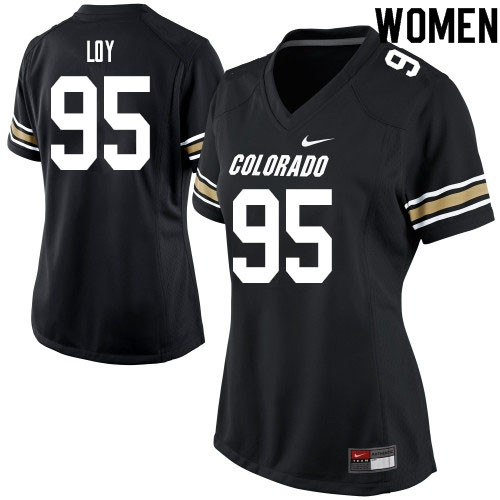 Women #95 Sam Loy Colorado Buffaloes College Football Jerseys Sale-Black